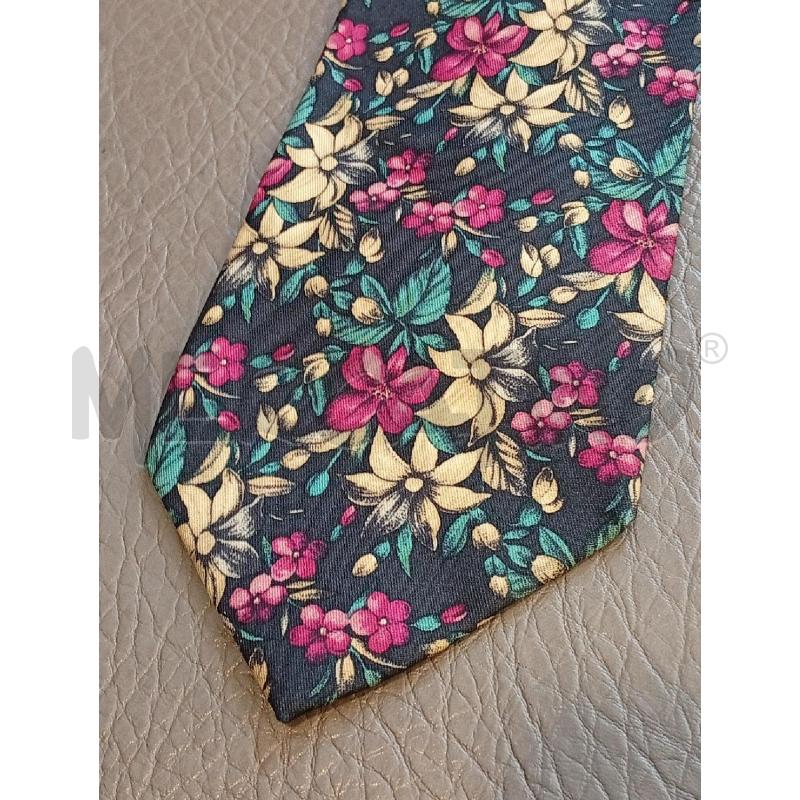 CRAVATTA VALENTINO NERO FANTASIA FLOREALE BEIGE ROSA | Mercatino dell'Usato Roma porta di roma 2
