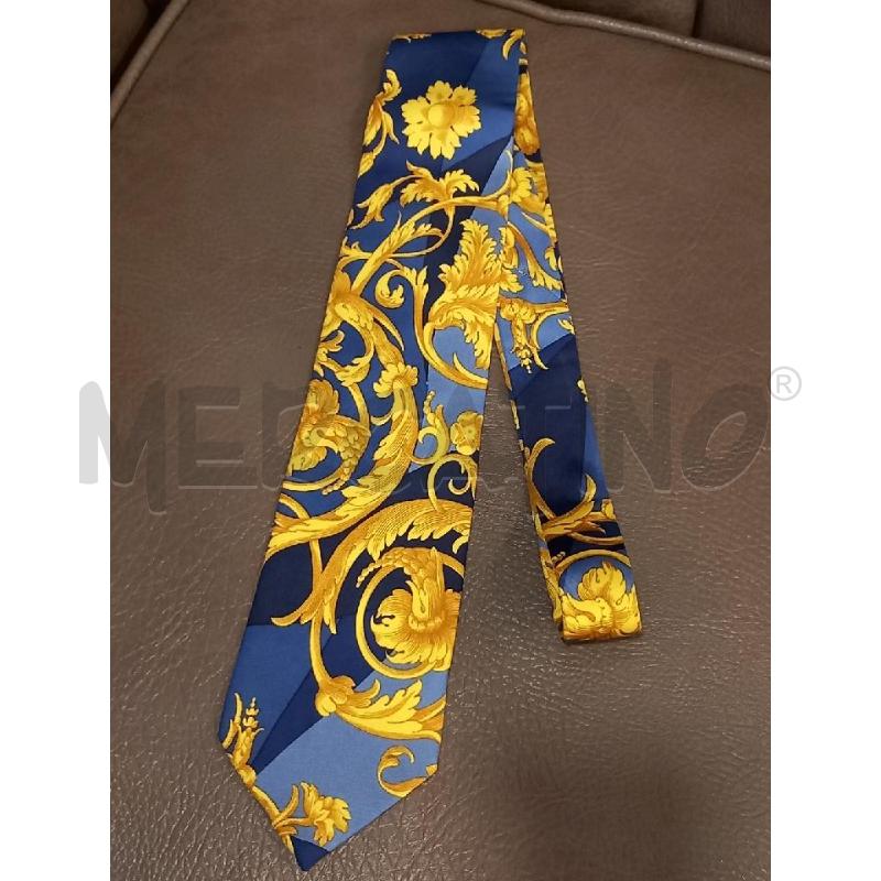 CRAVATTA VERSUS GIANNI VERSACE BLU DORATO | Mercatino dell'Usato Roma porta di roma 1