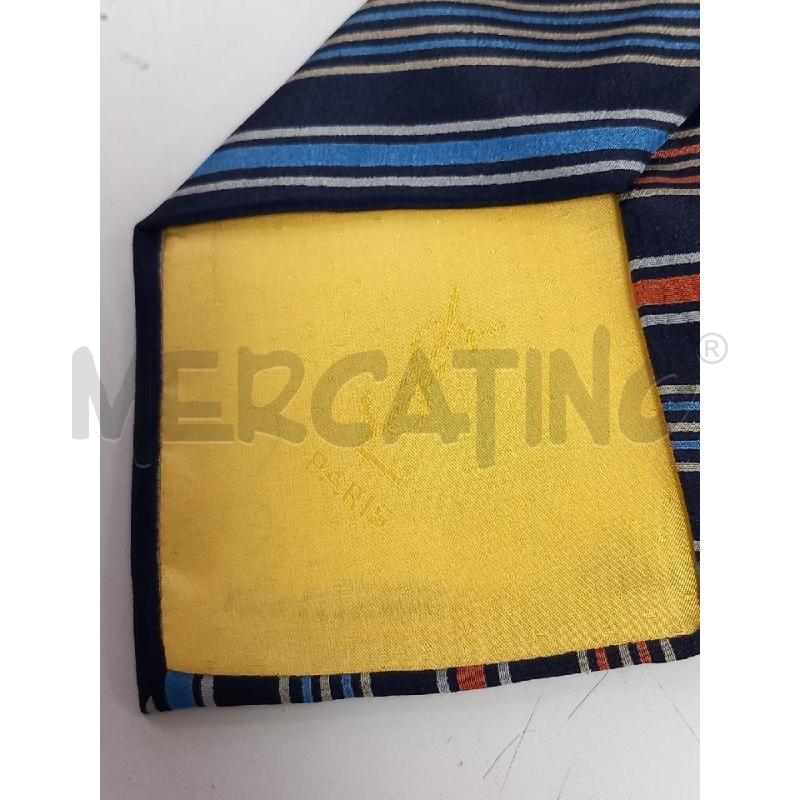 CRAVATTA YVES SAINT LAURENT BLU ARANCIO REGIMENTAL | Mercatino dell'Usato Roma porta di roma 2