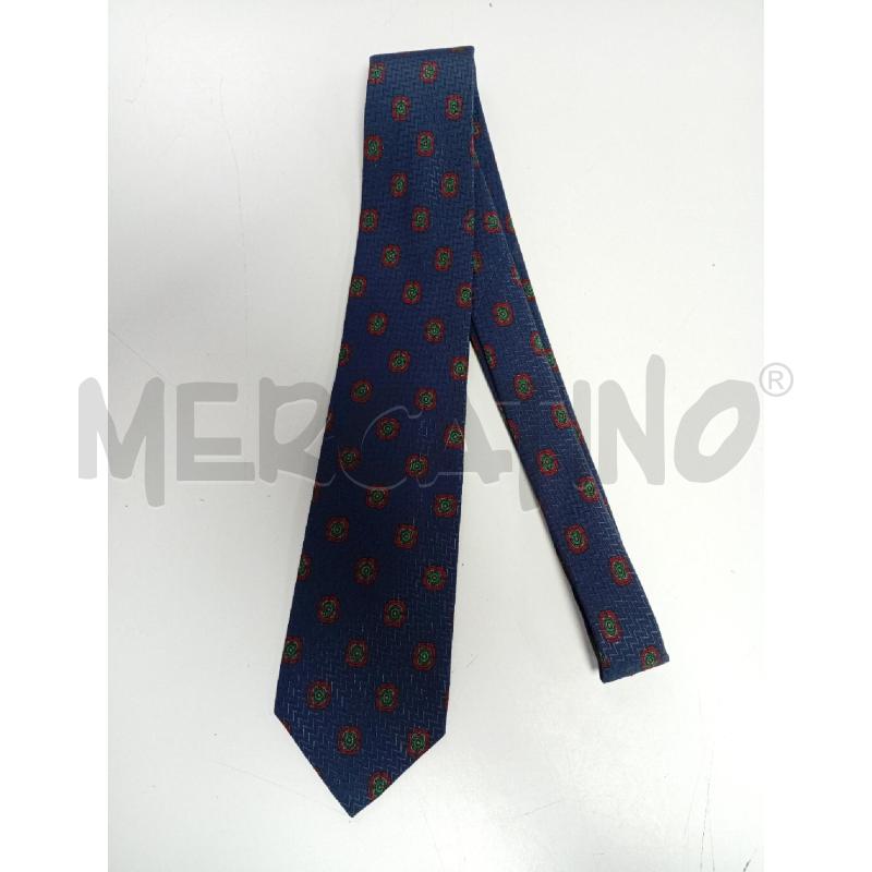 CRAVATTA YVES SAINT LAURENT BLU MEDAGLIONE | Mercatino dell'Usato Roma porta di roma 1