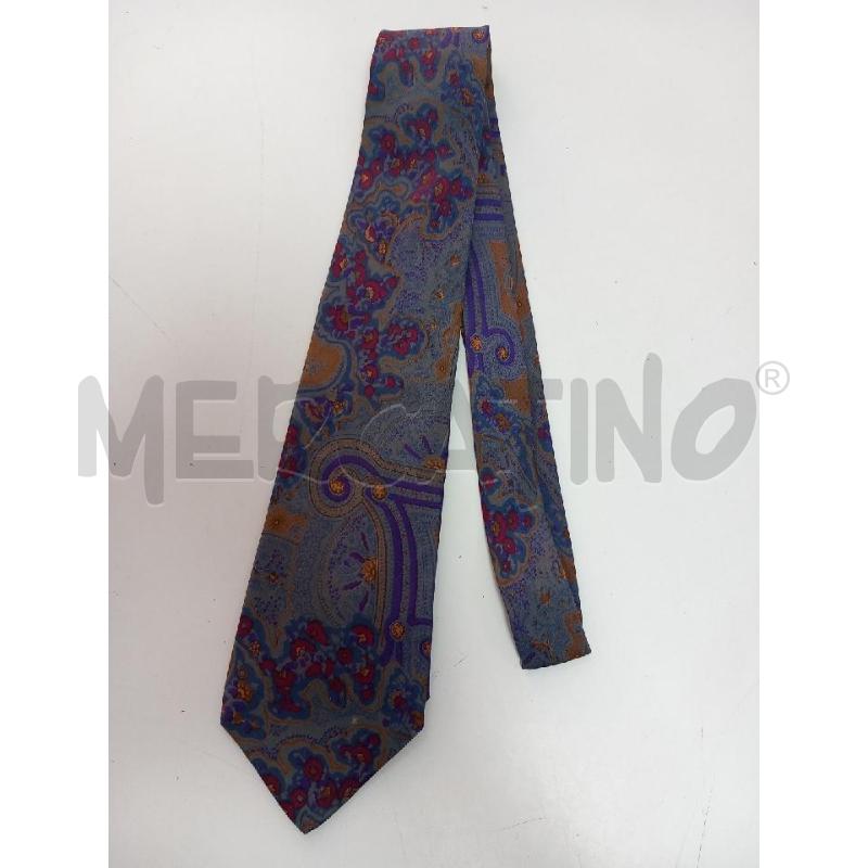 CRAVATTA YVES SAINT LAURENT BLU PAISLEY | Mercatino dell'Usato Roma porta di roma 1
