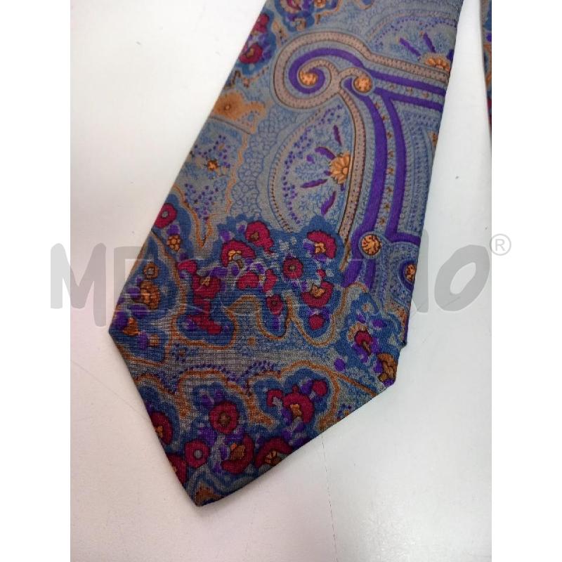 CRAVATTA YVES SAINT LAURENT BLU PAISLEY | Mercatino dell'Usato Roma porta di roma 2