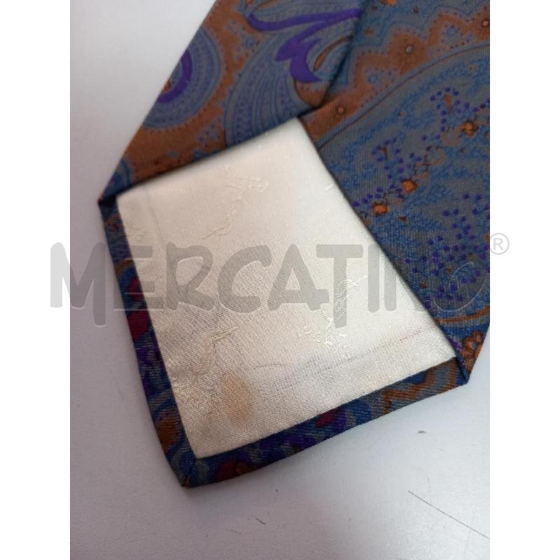 CRAVATTA YVES SAINT LAURENT BLU PAISLEY | Mercatino dell'Usato Roma porta di roma 4