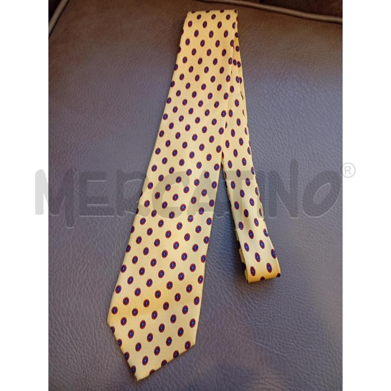 CRAVATTA YVES SAINT LAURENT IALLO MEDAGLIONI ROSSO BLU | Mercatino dell'Usato Roma porta di roma 1
