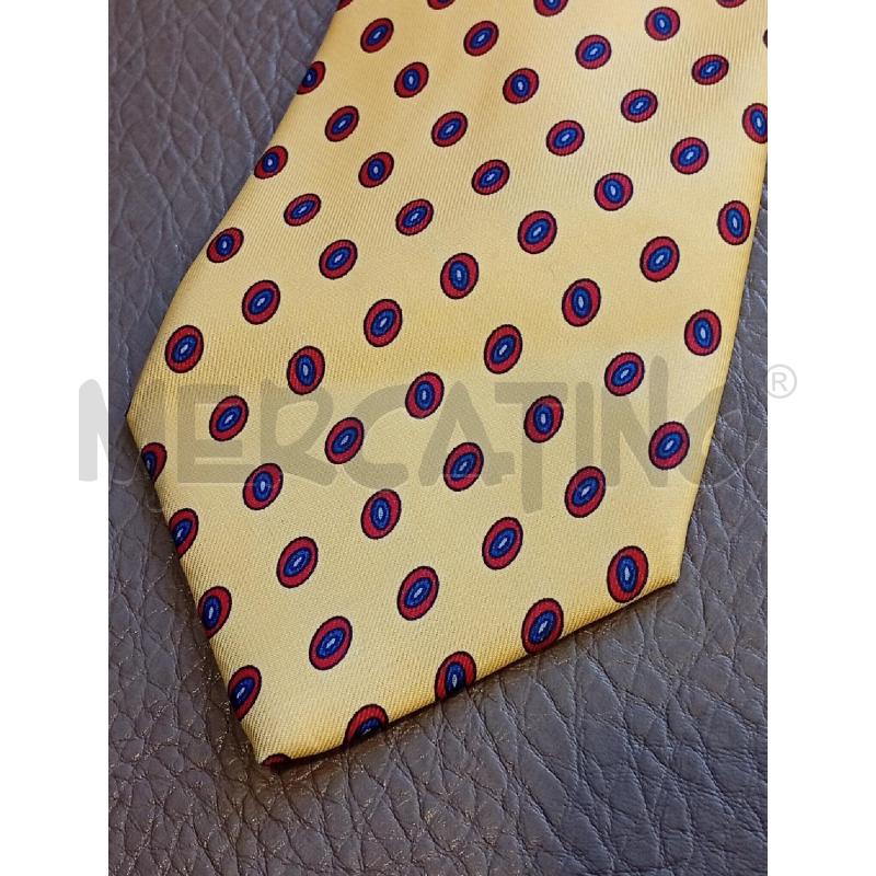 CRAVATTA YVES SAINT LAURENT IALLO MEDAGLIONI ROSSO BLU | Mercatino dell'Usato Roma porta di roma 2