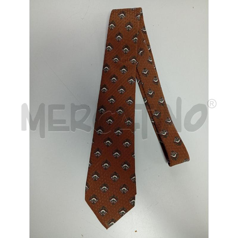 CRAVATTA YVES SAINT LAURENT MARRONE FANTASIA | Mercatino dell'Usato Roma porta di roma 1