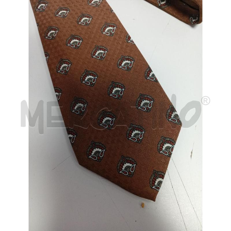 CRAVATTA YVES SAINT LAURENT MARRONE FANTASIA | Mercatino dell'Usato Roma porta di roma 2