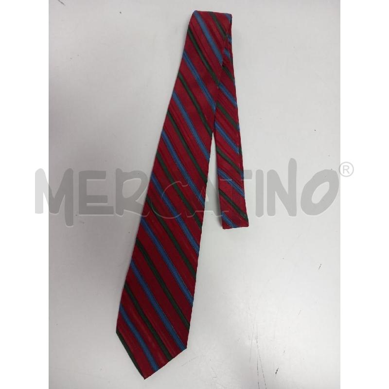 CRAVATTA YVES SAINT LAURENT ROSSO BLU VERDE REGIMENTAL | Mercatino dell'Usato Roma porta di roma 1