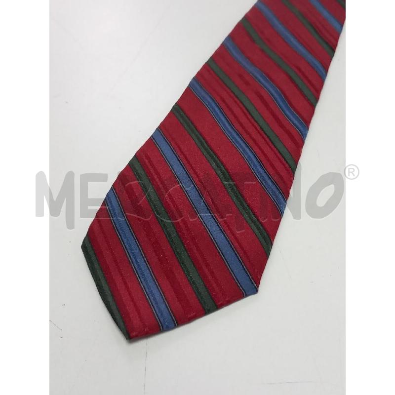 CRAVATTA YVES SAINT LAURENT ROSSO BLU VERDE REGIMENTAL | Mercatino dell'Usato Roma porta di roma 2