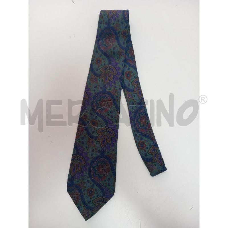 CRAVATTA YVES SAINT LAURENT VERDE PAISLEY | Mercatino dell'Usato Roma porta di roma 1