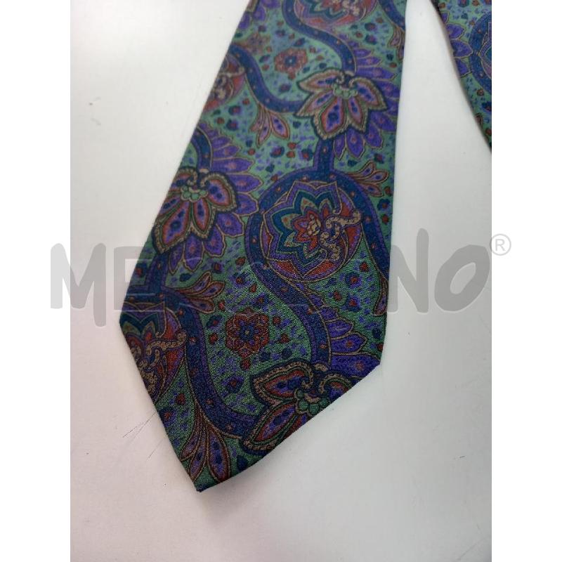 CRAVATTA YVES SAINT LAURENT VERDE PAISLEY | Mercatino dell'Usato Roma porta di roma 2