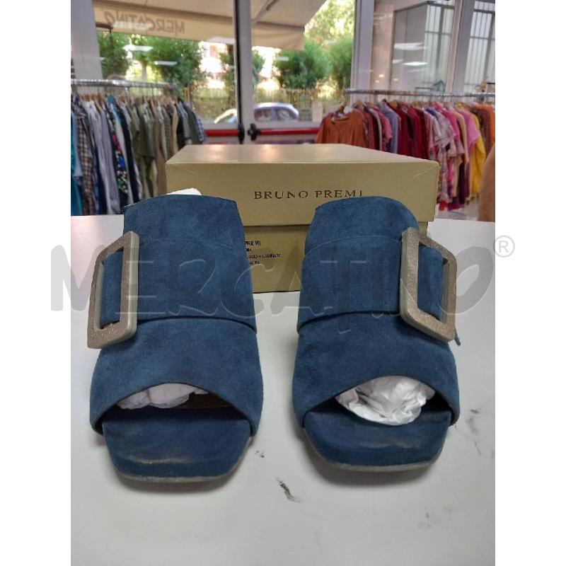 DECOLLETE BRUNO PREMI CAMOSCIO BLU  SCATOLA | Mercatino dell'Usato Roma porta di roma 1