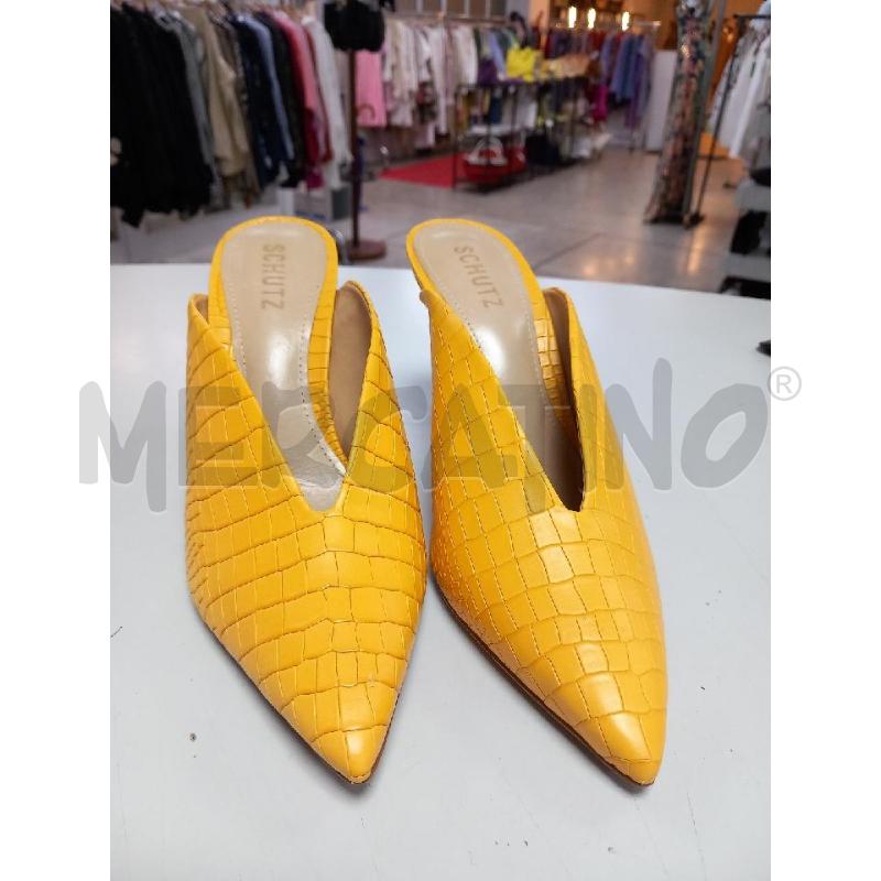 DECOLLETE  SCHUTZ EFFETTO COCCODRILLO GIALLO  | Mercatino dell'Usato Roma porta di roma 1