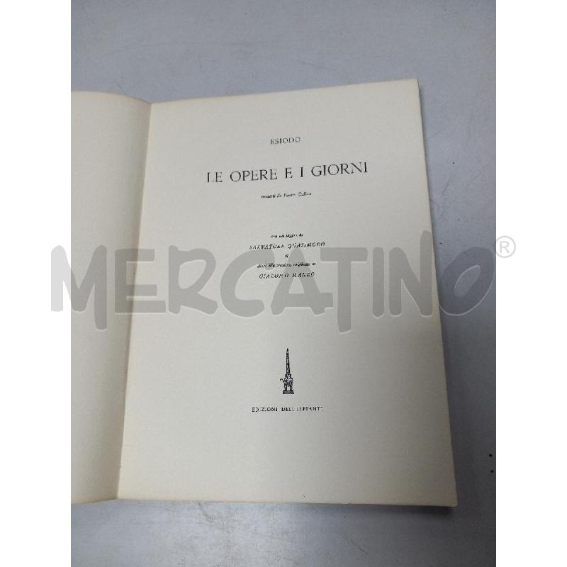 ESIODO OPERE E GIORNI QUASIMODO MANZU 152/2000 | Mercatino dell'Usato Roma porta di roma 2
