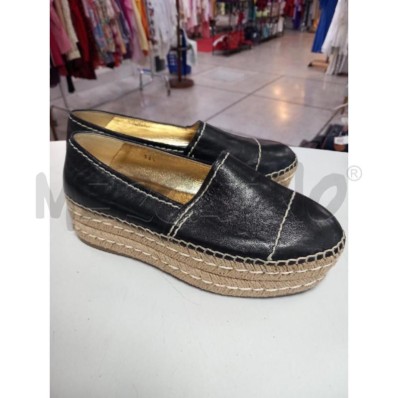 ESPADRILLAS D PRADA NERO PELLE | Mercatino dell'Usato Roma porta di roma 2