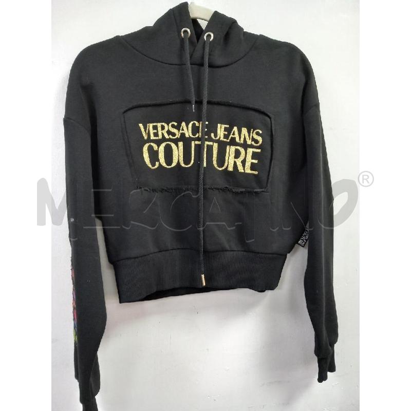 FELPA D VERSACE JEANS COUTURE NERO LOGO DORATO | Mercatino dell'Usato Roma porta di roma 1