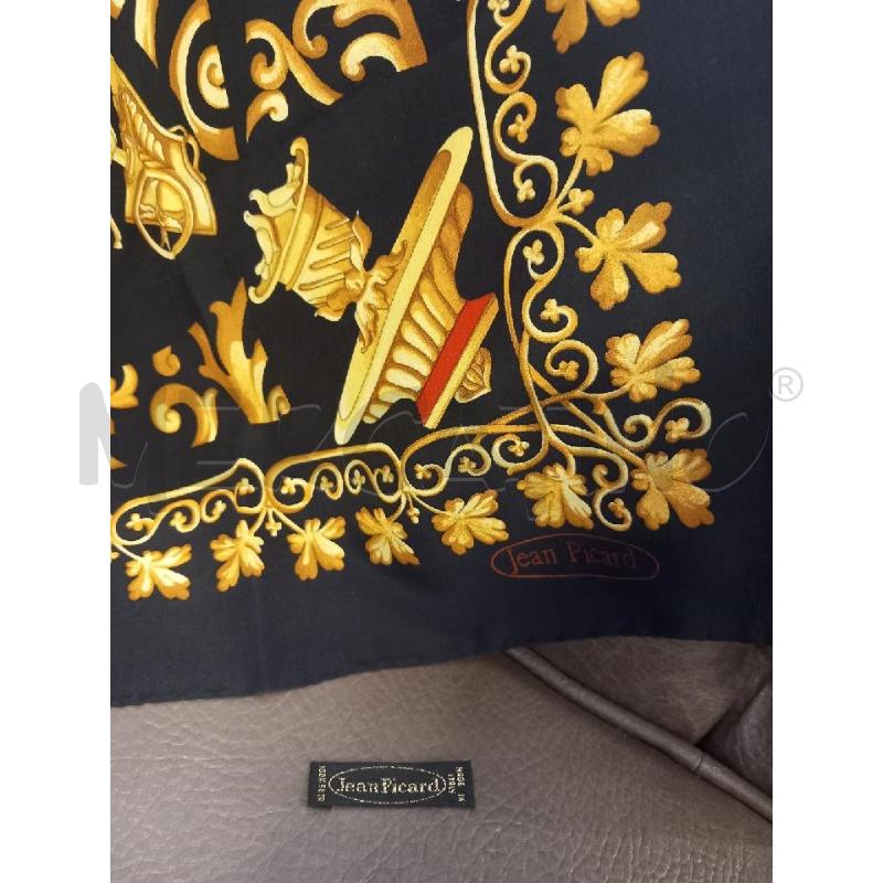FOULARD JEAN PICARD NE MOTIVO ARCHITETTONICO DOR | Mercatino dell'Usato Roma porta di roma 3