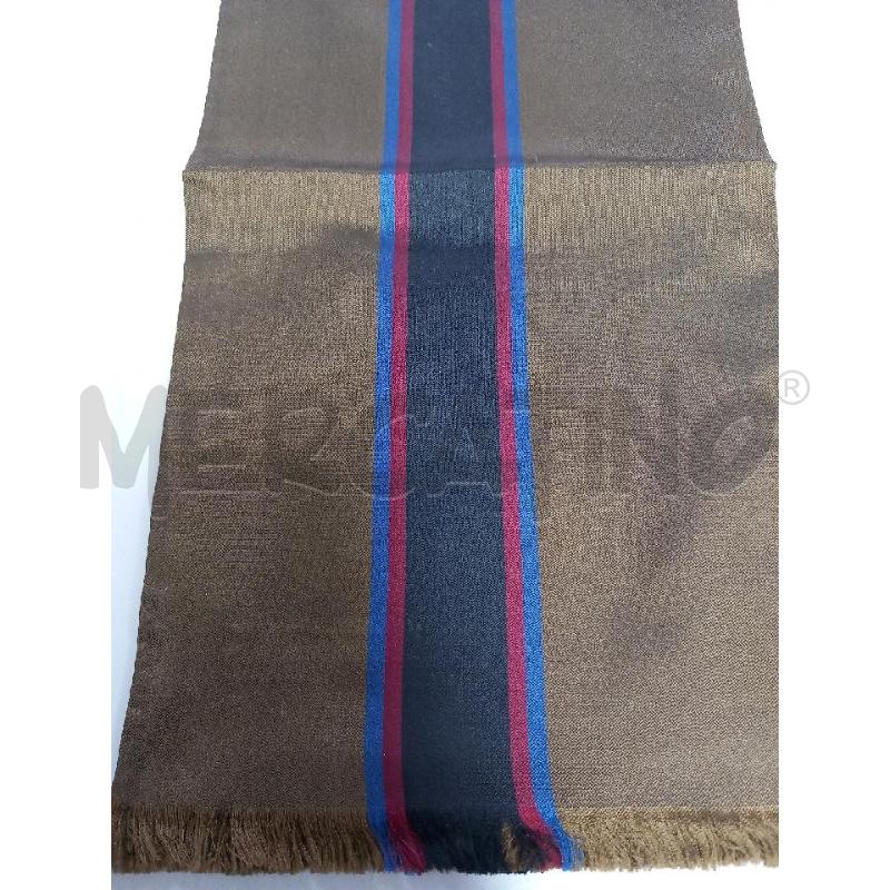 FOULARD LANVIN BEIGE BANDA NERO ROSSO BLU PURA SETA  | Mercatino dell'Usato Roma porta di roma 3