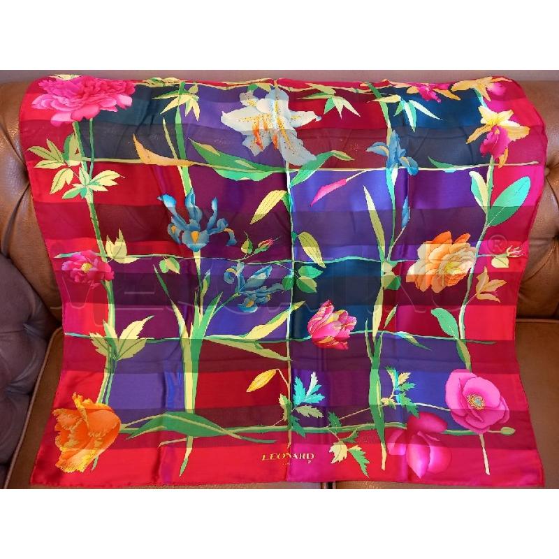 FOULARD LEONARD FLOREALE SETA | Mercatino dell'Usato Roma porta di roma 1