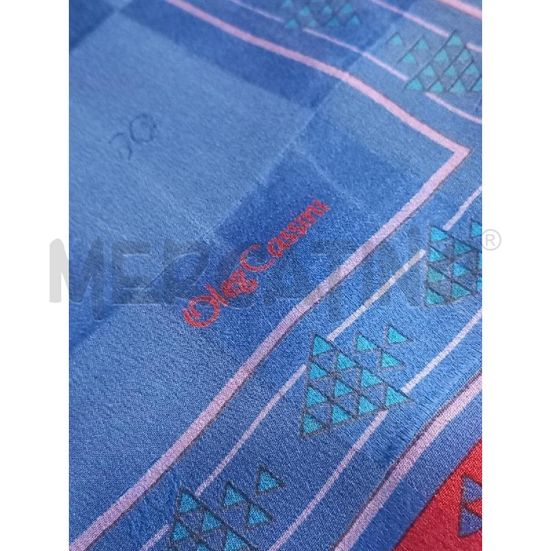 FOULARD OLEG CASSINI BLU CON MONOGRAMMA | Mercatino dell'Usato Roma porta di roma 2
