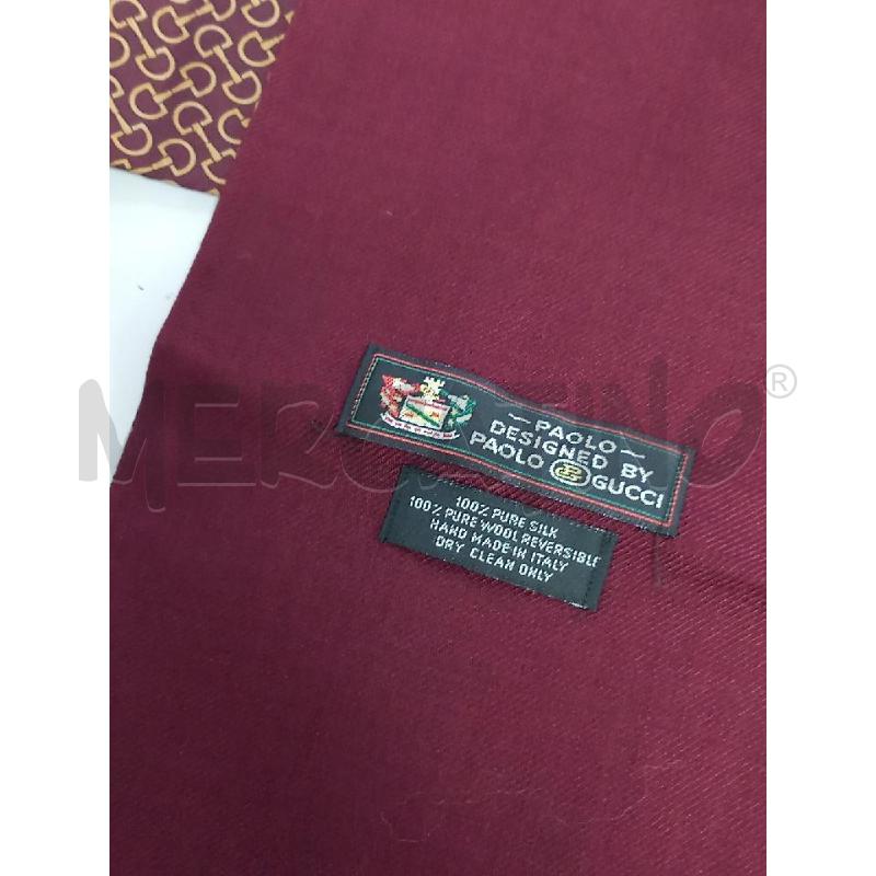 FOULARD PAOLO GUCCI ROSSO HORSEBIT PURA SETA | Mercatino dell'Usato Roma porta di roma 3