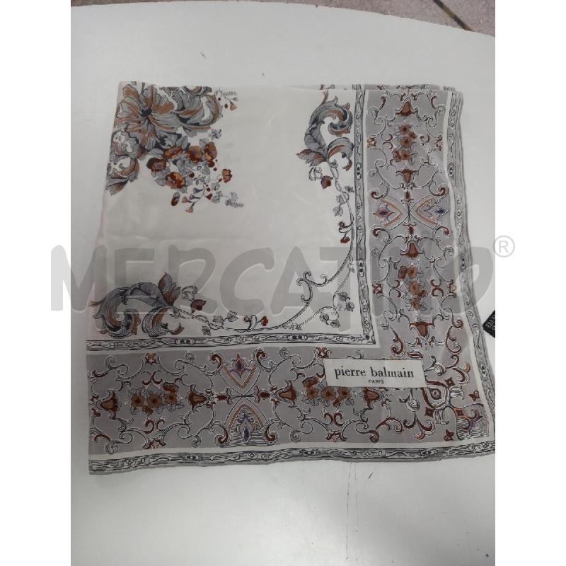 FOULARD PIERRE BALMAIN GRIGIO SETA | Mercatino dell'Usato Roma porta di roma 1