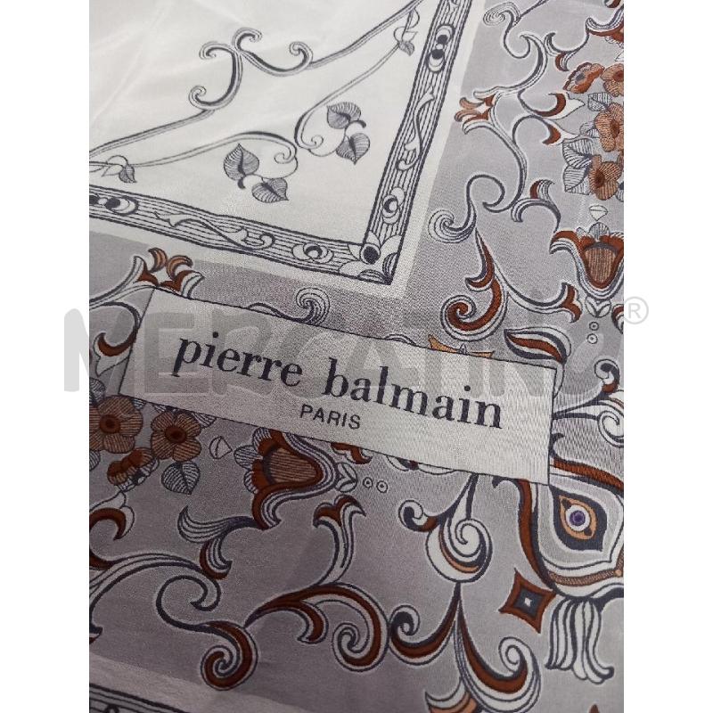 FOULARD PIERRE BALMAIN GRIGIO SETA | Mercatino dell'Usato Roma porta di roma 2