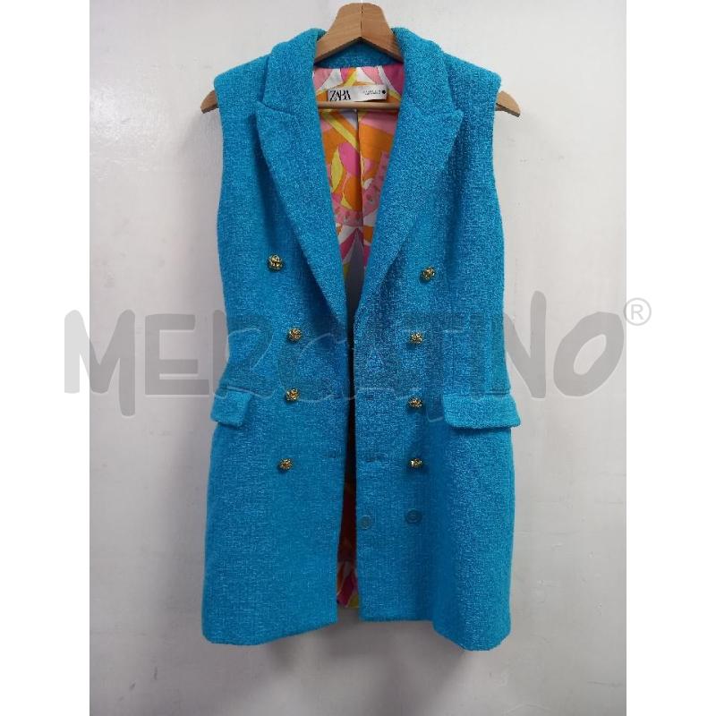 GILET DONNA ZARA AZZURRO | Mercatino dell'Usato Roma porta di roma 1