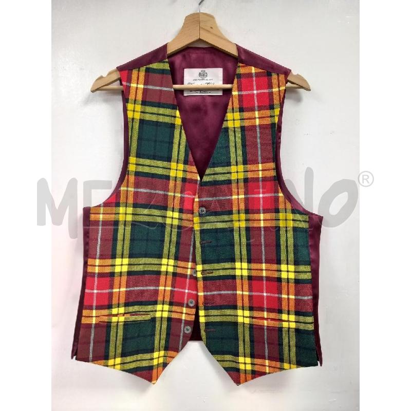 GILET U FRATELLI VIGANO ROSSO TARTAN VERDE GIALLO | Mercatino dell'Usato Roma porta di roma 1