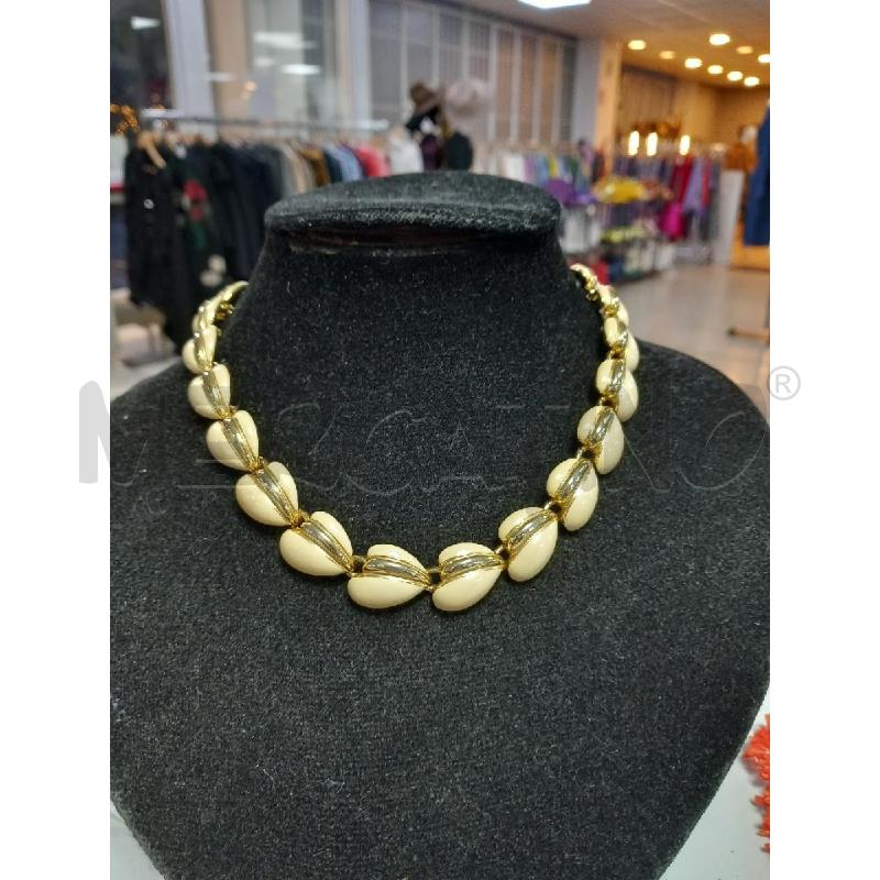 GIRO COLLO CUORE BEIGE SMALTATO | Mercatino dell'Usato Roma porta di roma 1