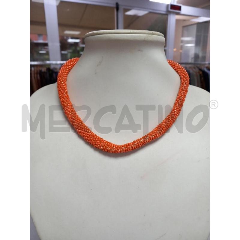 GIRO COLLO PERLINE ARANCIO | Mercatino dell'Usato Roma porta di roma 1