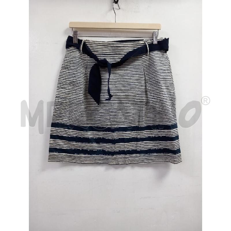 GONNA WEEKEND MAX MARA BEIGE RIGHE BLU | Mercatino dell'Usato Roma porta di roma 1