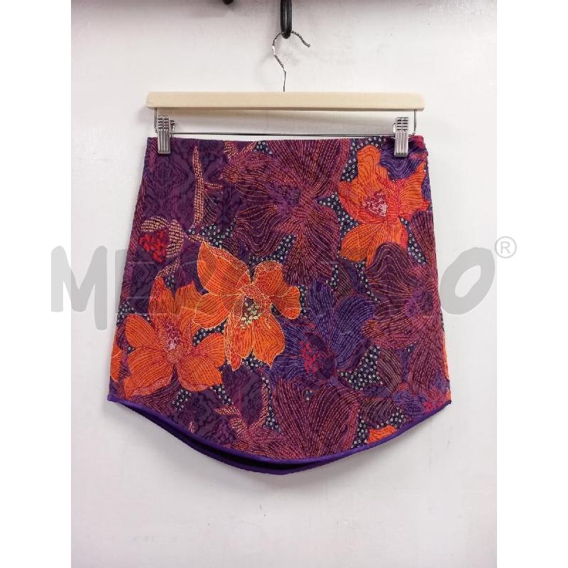 GONNA ZARA FANTASIA FLOREALE ARANCIO VIOLA | Mercatino dell'Usato Roma porta di roma 1