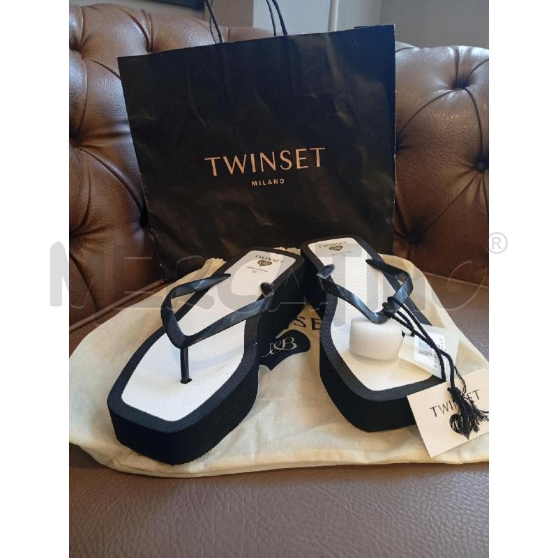 INFRADITO DONNA TWINSET PLATFORM BIA/NE | Mercatino dell'Usato Roma porta di roma 1