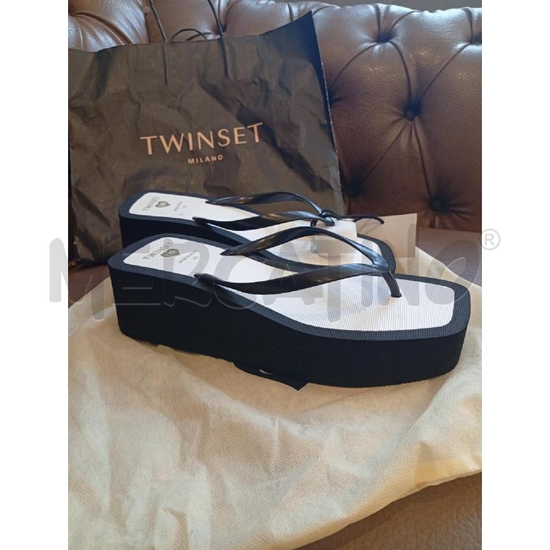 INFRADITO DONNA TWINSET PLATFORM BIA/NE | Mercatino dell'Usato Roma porta di roma 2