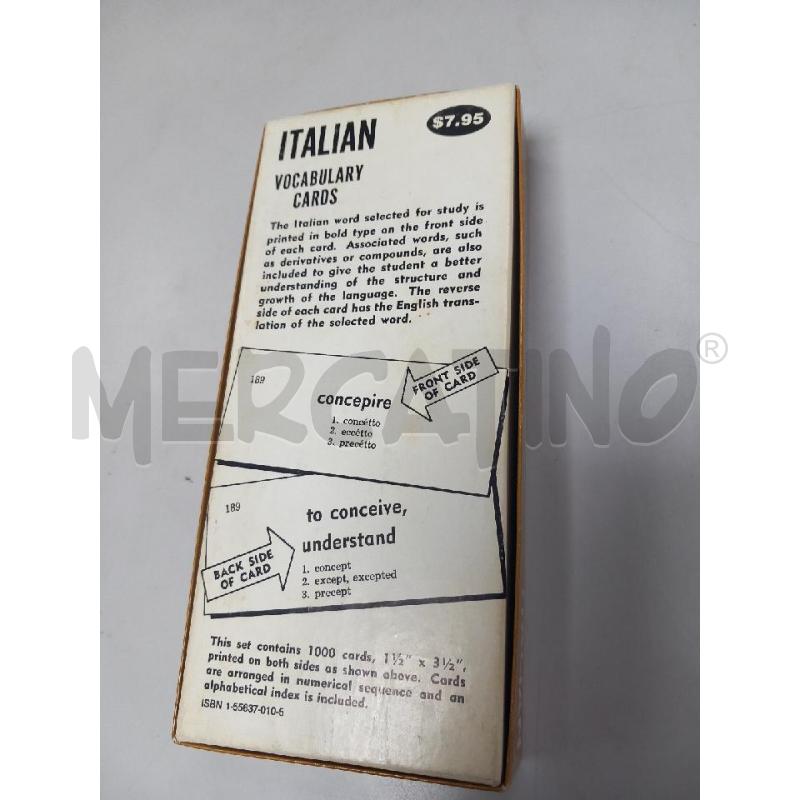 ITALIAN VOCABULARY CARDS | Mercatino dell'Usato Roma porta di roma 2
