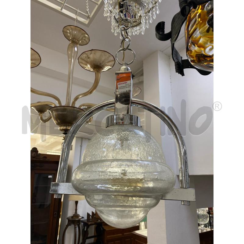 LAMPADARIO CROMO TIP MAZZEGA DA RIV | Mercatino dell'Usato Roma porta di roma 1