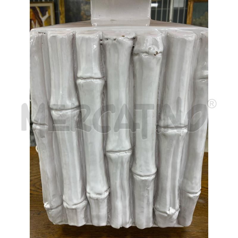 LAMPADA CERAMICA BAMBU BIANCA | Mercatino dell'Usato Roma porta di roma 2