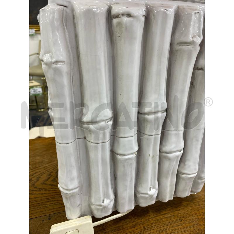 LAMPADA CERAMICA BAMBU BIANCA | Mercatino dell'Usato Roma porta di roma 3