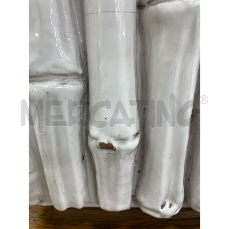 LAMPADA CERAMICA BAMBU BIANCA | Mercatino dell'Usato Roma porta di roma 4