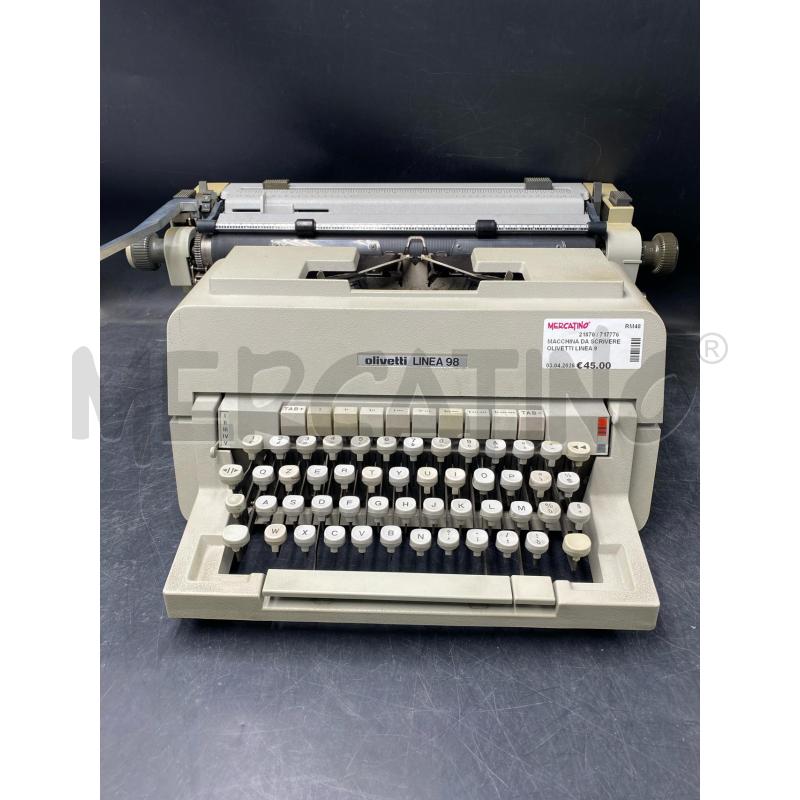 MACCHINA DA SCRIVERE OLIVETTI LINEA 98 | Mercatino dell'Usato Roma porta di roma 1