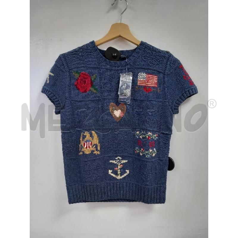 MAGLIA DONNA RALPH LAUREN BLU FATTO A MANO | Mercatino dell'Usato Roma porta di roma 1