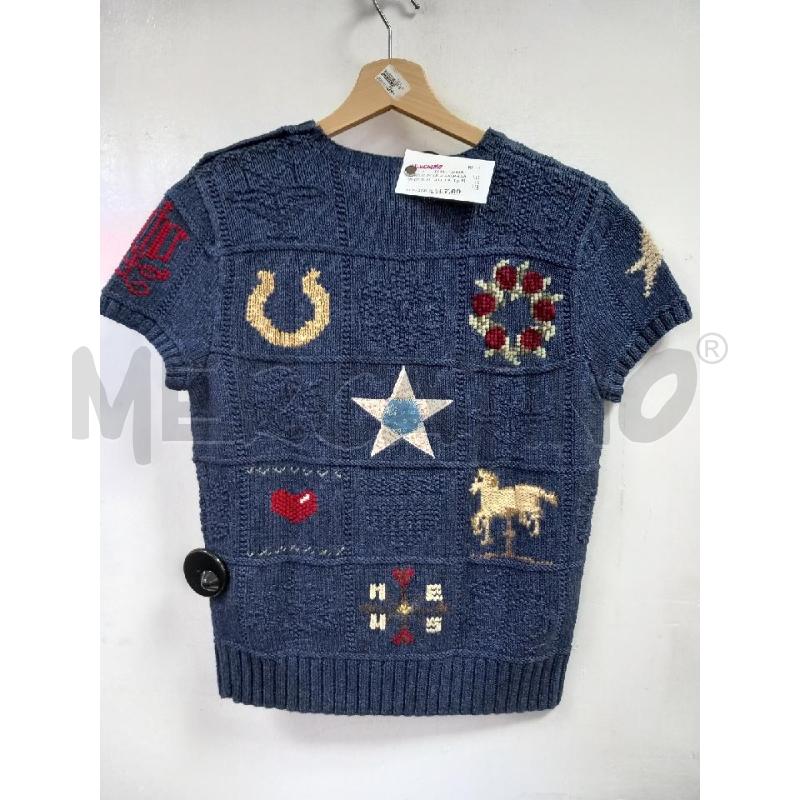 MAGLIA DONNA RALPH LAUREN BLU FATTO A MANO | Mercatino dell'Usato Roma porta di roma 4