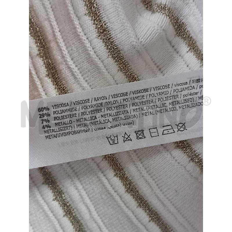 MAGLIA DONNA TWIN SETBIANO RIGHE DOR | Mercatino dell'Usato Roma porta di roma 3