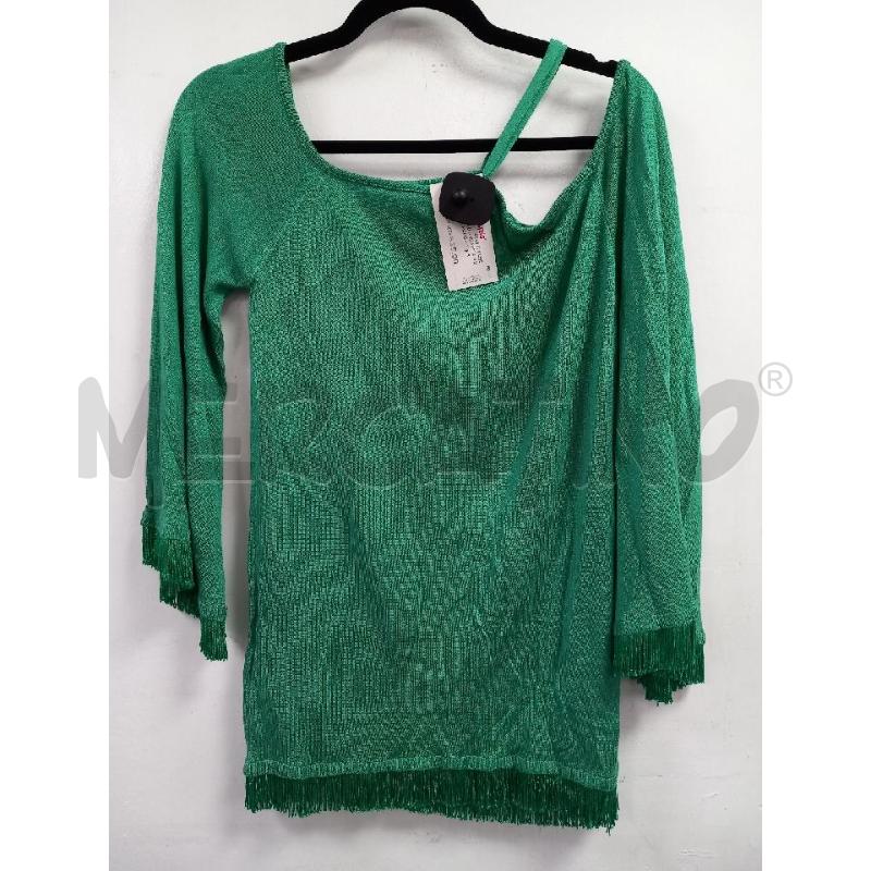 MAGLIA D ANNARITA N VERDE FRANGE | Mercatino dell'Usato Roma porta di roma 3