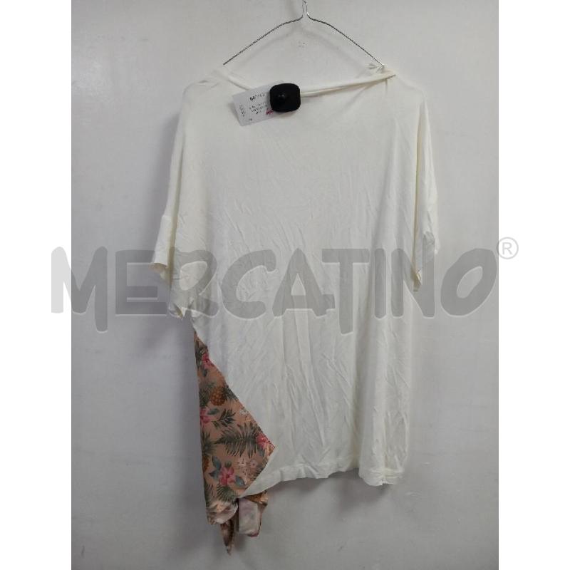 MAGLIA D CONBIPEL BIANCO FANTASIA FLOREALE | Mercatino dell'Usato Roma porta di roma 2