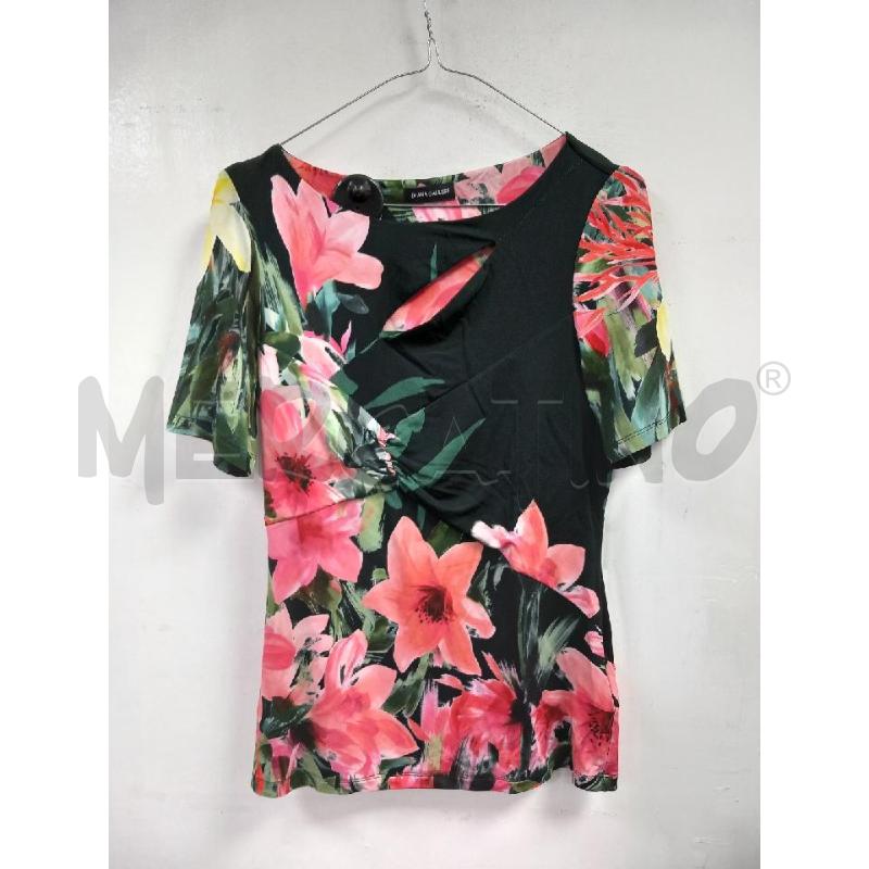 MAGLIA D DIANA GALLESI NERO FANTASIA FLOREALE | Mercatino dell'Usato Roma porta di roma 1
