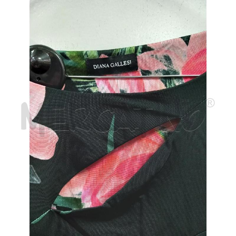 MAGLIA D DIANA GALLESI NERO FANTASIA FLOREALE | Mercatino dell'Usato Roma porta di roma 3