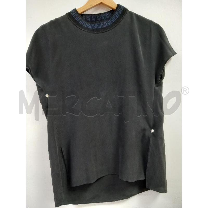 MAGLIA D FENDI NERO COLLETTO MONOGRAMMA BLU | Mercatino dell'Usato Roma porta di roma 1