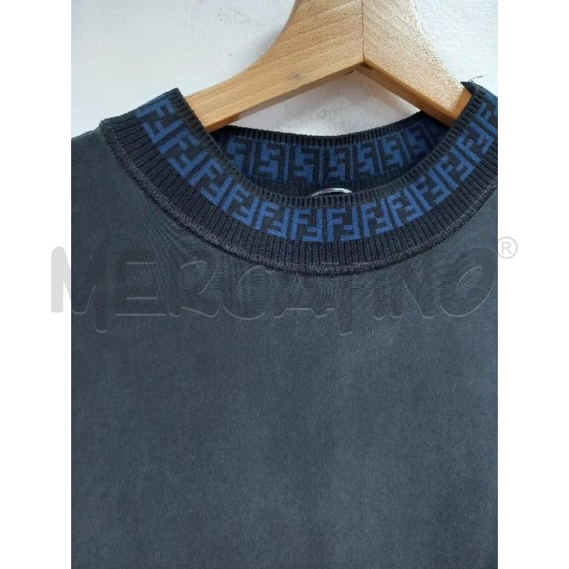 MAGLIA D FENDI NERO COLLETTO MONOGRAMMA BLU | Mercatino dell'Usato Roma porta di roma 2